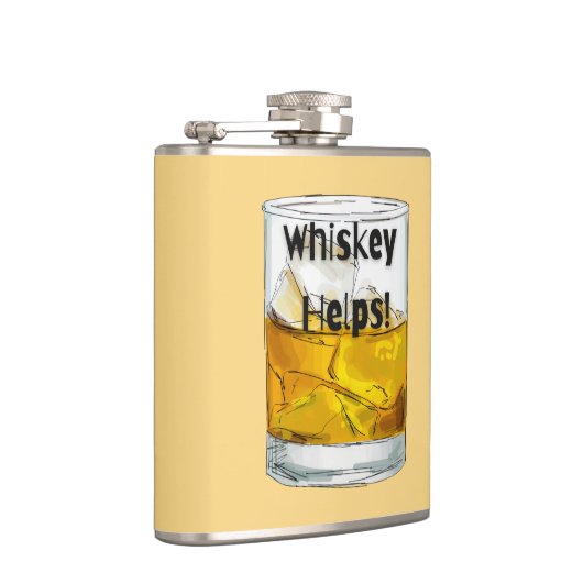 Whiskey hilft! flachmann (Rechts)