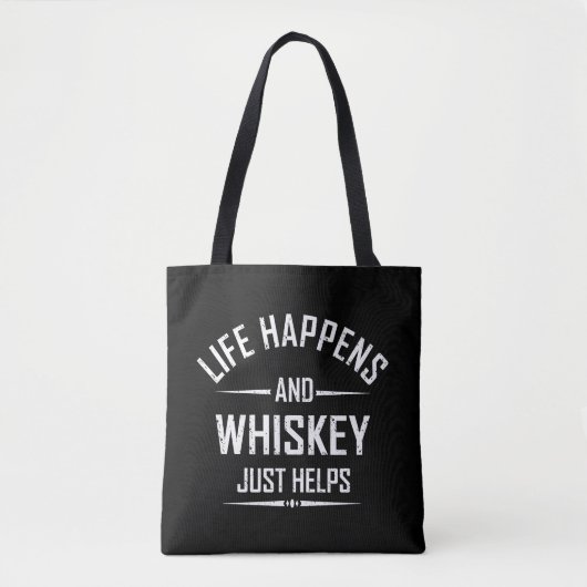 Whiskey hilft lustigen Zitaten Alkohol trinken Red Tasche (Vorderseite)