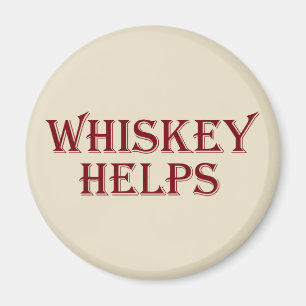 Whiskey hilft witzige Redewendungen Whisky Zitate Magnet