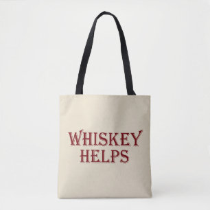 Whiskey hilft witzige Redewendungen Whisky Zitate Tasche