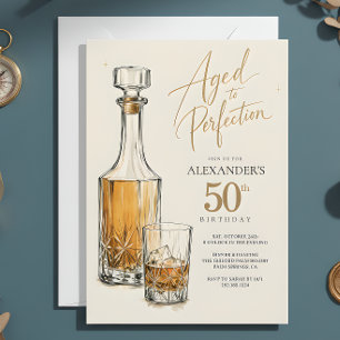 Whiskey im Laufe der Jahre gereift zum 50. Geburts Einladung
