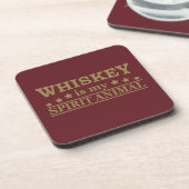 whiskey is my spirit animal getränkeuntersetzer (Linke Seite)