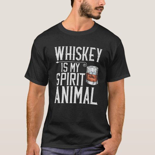 Whiskey Is My Spirit Animal T-Shirt (Vorderseite)