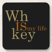 Whiskey ist mein Leben Getränkeuntersetzer (Vorderseite)