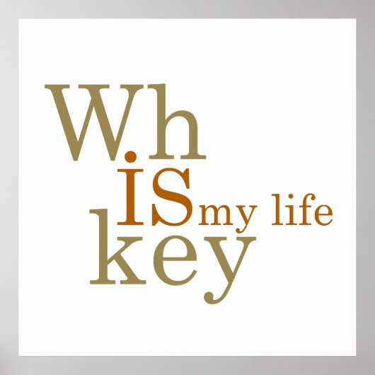 Whiskey ist mein Leben Poster (Vorne)