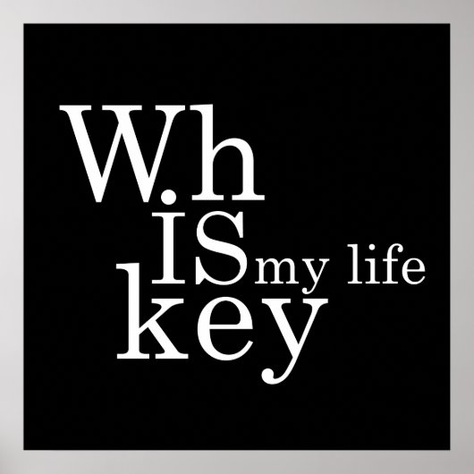 Whiskey ist mein Leben Poster (Vorne)