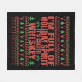 Whiskey ist mein lustiger, hässlicher Weihnachtspu Fleecedecke (Vorderseite (Horizontal))
