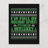 Whiskey ist mein lustiger, hässlicher Weihnachtspu Postkarte (Vorderseite)