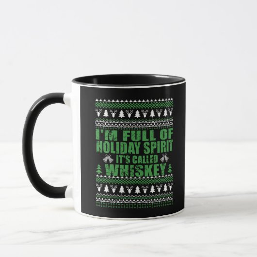 Whiskey ist mein lustiger, hässlicher Weihnachtspu Tasse (Links)