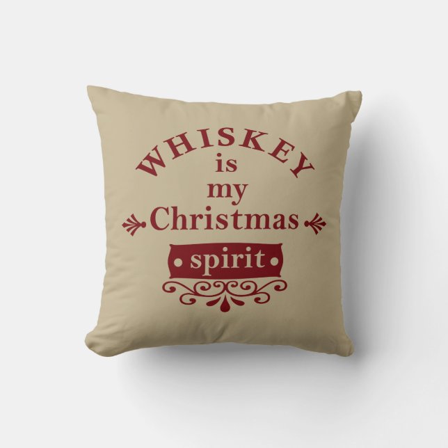 Whiskey ist mein Weihnachtsgeist Kissen (Vorderseite)
