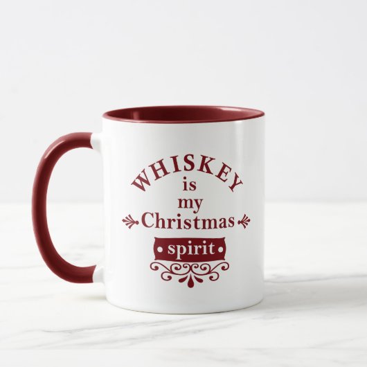 Whiskey ist mein Weihnachtsgeist Tasse (Links)