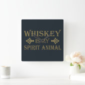 Whiskey ist meine geile Redewendungen mit lustigen Quadratische Wanduhr (Zuhause)
