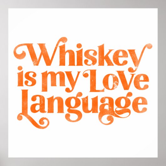 Whiskey ist meine Liebe. Funny und Niedlicher Alko Poster (Vorne)