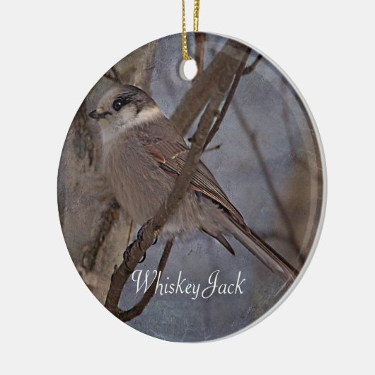 Whiskey Jack Fotorunde Keramikornament (Links)