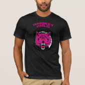 WHISKEY KILD - Schwarzer T - Shirt mit PINK WOLF L (Vorderseite)