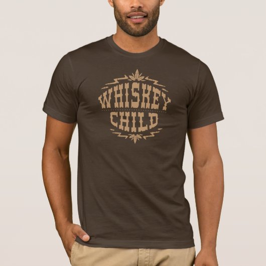 WHISKEY KIND - Brauner T - Shirt mit Herbsternte L (Vorderseite)
