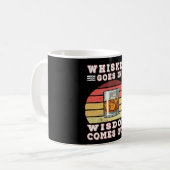 Whiskey kommt aus Weisheit Kaffeetasse (Vorderseite Links)