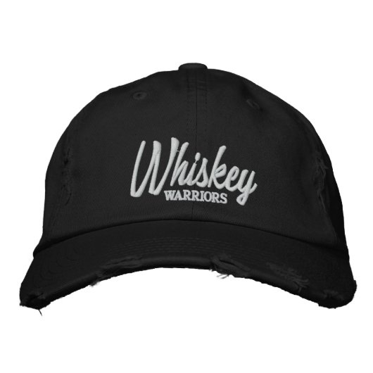 Whiskey-Krieger Bestickte Baseballkappe (Vorderseite)