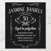 Whiskey Label lustig über dem Hügel Weinetikett (Einzelnes Label)