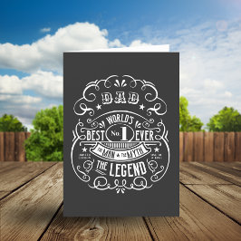 Whiskey Label Man Myth Legend Vater Feiertagskarte