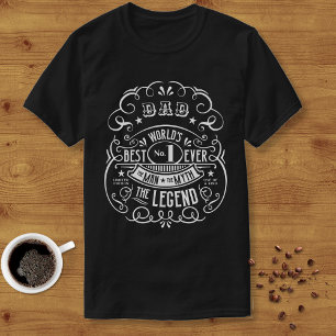 Whiskey Label Man Myth Legend Vater Personalisiert T-Shirt