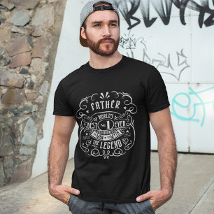 Whiskey Label Man Myth Legend Vater Personalisiert T-Shirt