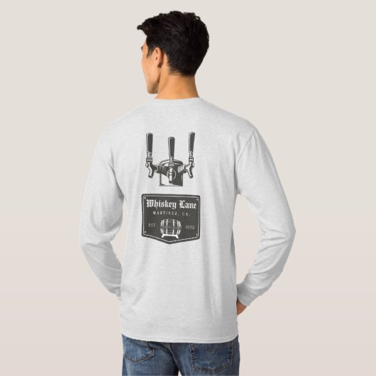Whiskey Lane Gestochen Logo LS T - Shirt (Schwarz voll)