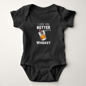Whiskey Lover | Ich mag dich lieber mit Whiskey Baby Strampler (Vorderseite)