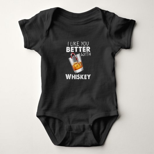Whiskey Lover | Ich mag dich lieber mit Whiskey Baby Strampler (Vorderseite)