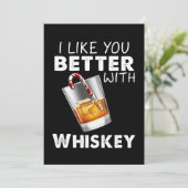 Whiskey Lover | Ich mag dich lieber mit Whiskey Dankeskarte (Stehend Vorderseite)