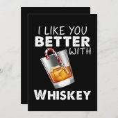 Whiskey Lover | Ich mag dich lieber mit Whiskey Dankeskarte (Vorne/Hinten)