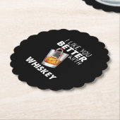 Whiskey Lover | Ich mag dich lieber mit Whiskey Untersetzer (angewinkelt)