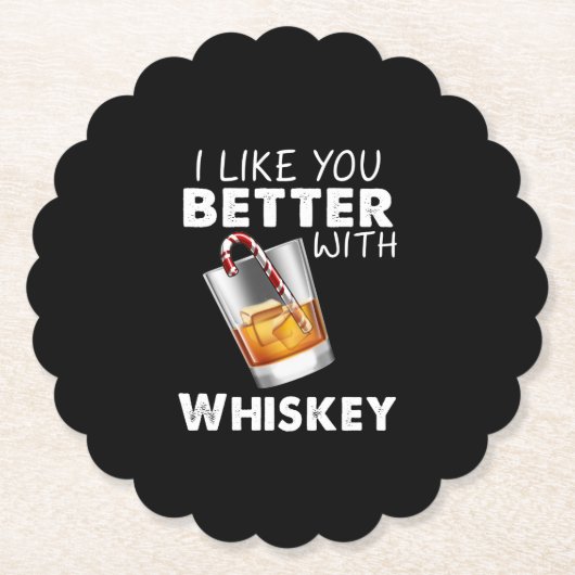 Whiskey Lover | Ich mag dich lieber mit Whiskey Untersetzer (Vorderseite)