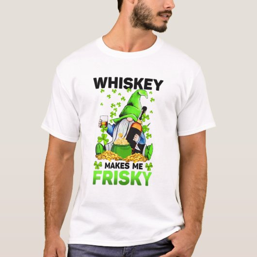 Whiskey macht mich Frisky St Patrick's Day for Men T-Shirt (Vorderseite)