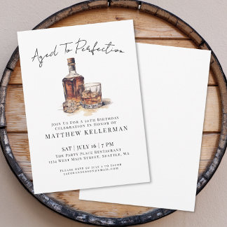 Whiskey-Männer-Geburtstagsfeier Einladung