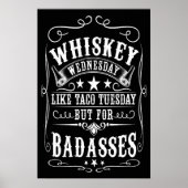 Whiskey Mittwoch für Schwarz-weiße Badasses Poster (Vorne)