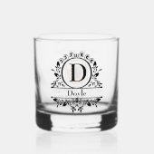 "Whiskey"-Monogramm Whiskyglas (Rückseite)