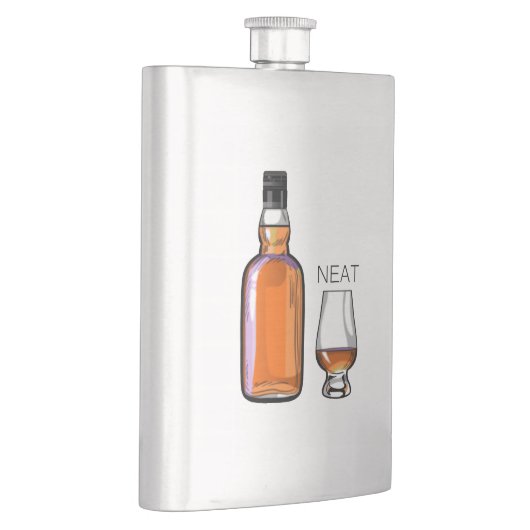 Whiskey Neat Funny Alkohol trinken Flachmann (Rechts)