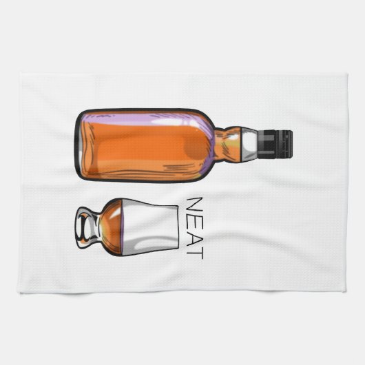 Whiskey Neat Funny Alkohol trinken Geschirrtuch (Horizontal)