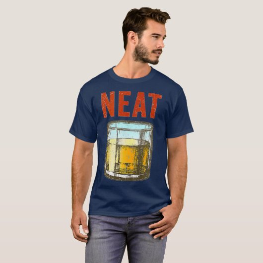 Whiskey Neat Old modische Scott and Bourbon T-Shirt (Vorne ganz)