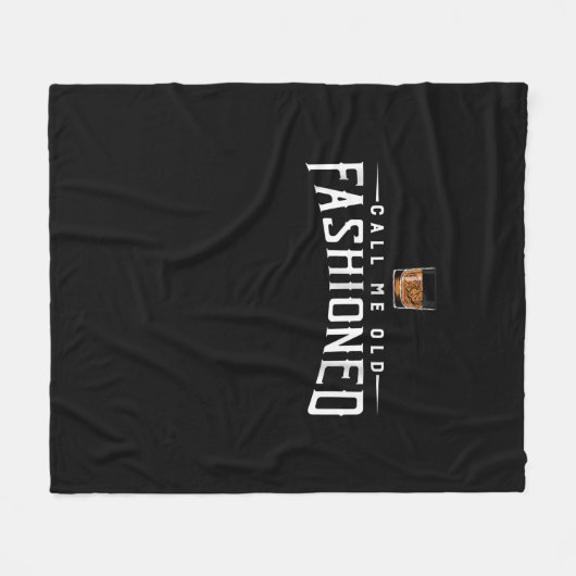 Whiskey nennt mich altmodisch fleecedecke (Vorderseite (Horizontal))