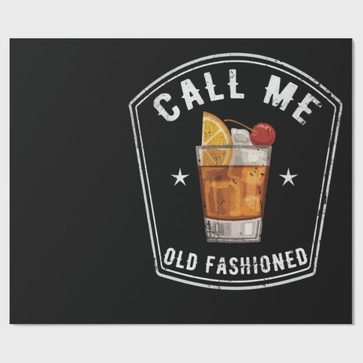 Whiskey nennt mich altmodisch geschenkpapier (Flach)