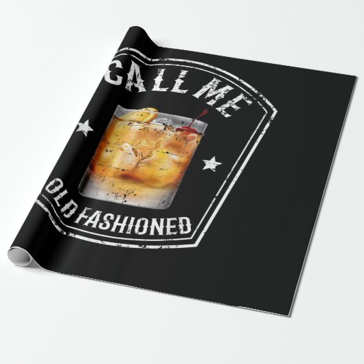 Whiskey nennt mich altmodisch geschenkpapier (Ungerollt)