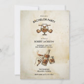 Whiskey Night Groom Bachelor Party Invite Einladung (Vorderseite)