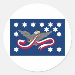 Whiskey Rebellion Flag Runder Aufkleber