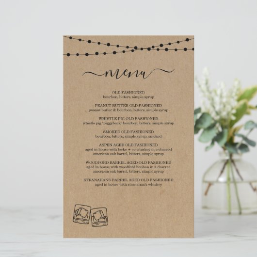 Whiskey / Rum Tasting Menu (Stehend Vorderseite)