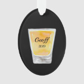 Whiskey Shot Personalisiert Ornament (Vorderseite)