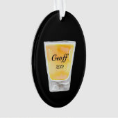 Whiskey Shot Personalisiert Ornament (Vorderseite)