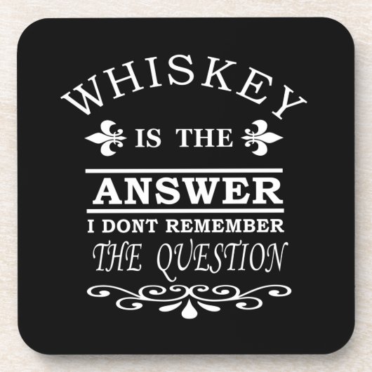Whiskey-Slogan Getränkeuntersetzer (Vorderseite)