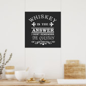 Whiskey-Slogan Poster (Küche)